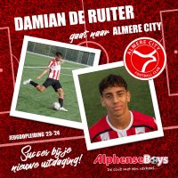 Damian de Ruiter (2008) vertrekt naar Almere City